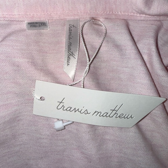 NWT TravisMathew MAJORCA Sleeveless Polo XXL Heather Pink Sold Out - Picture 10 of 13